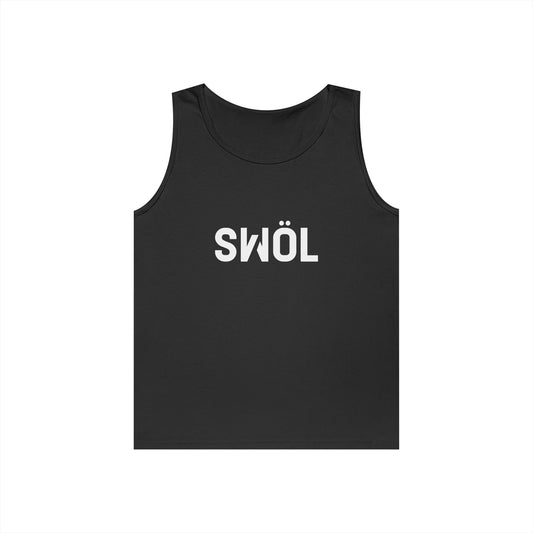 Front view of the black SWOL Base Heavy Cotton Tank