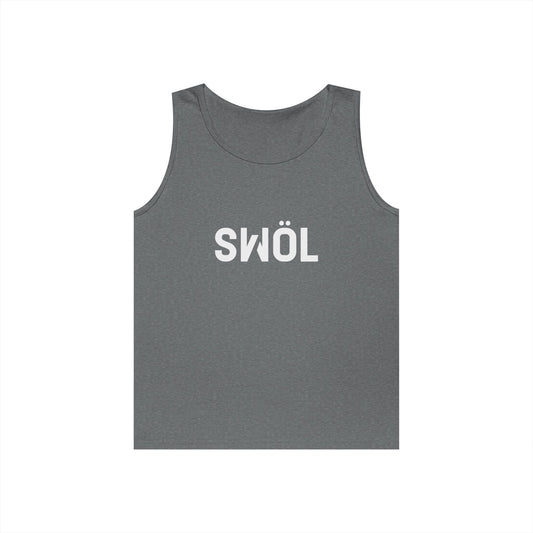 Front view of the graphite SWOL Base Heavy Cotton Tank