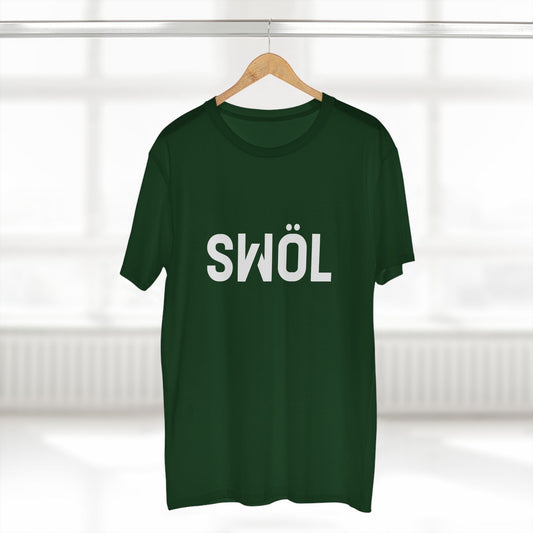 Front view of the forest green SWOL Base Pump Cotton Tee