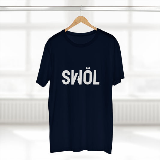 Front view of the navy SWOL Base Pump Cotton Tee