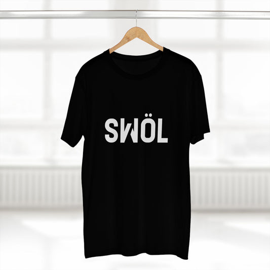 Front view of the black SWOL Base Pump Cotton Tee
