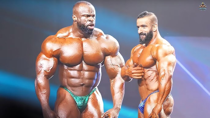 Samson Dauda posing after his Mr Olympia 2024 victory