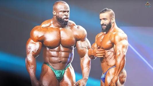 Samson Dauda posing after his Mr Olympia 2024 victory