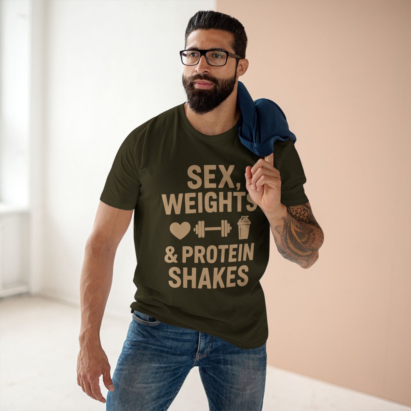 Sex, Weights & Protein Shakes Tee
