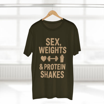 Sex, Weights & Protein Shakes Tee