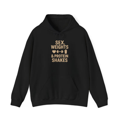 Sex, Weights & Protein Shakes Heavy Hoodie