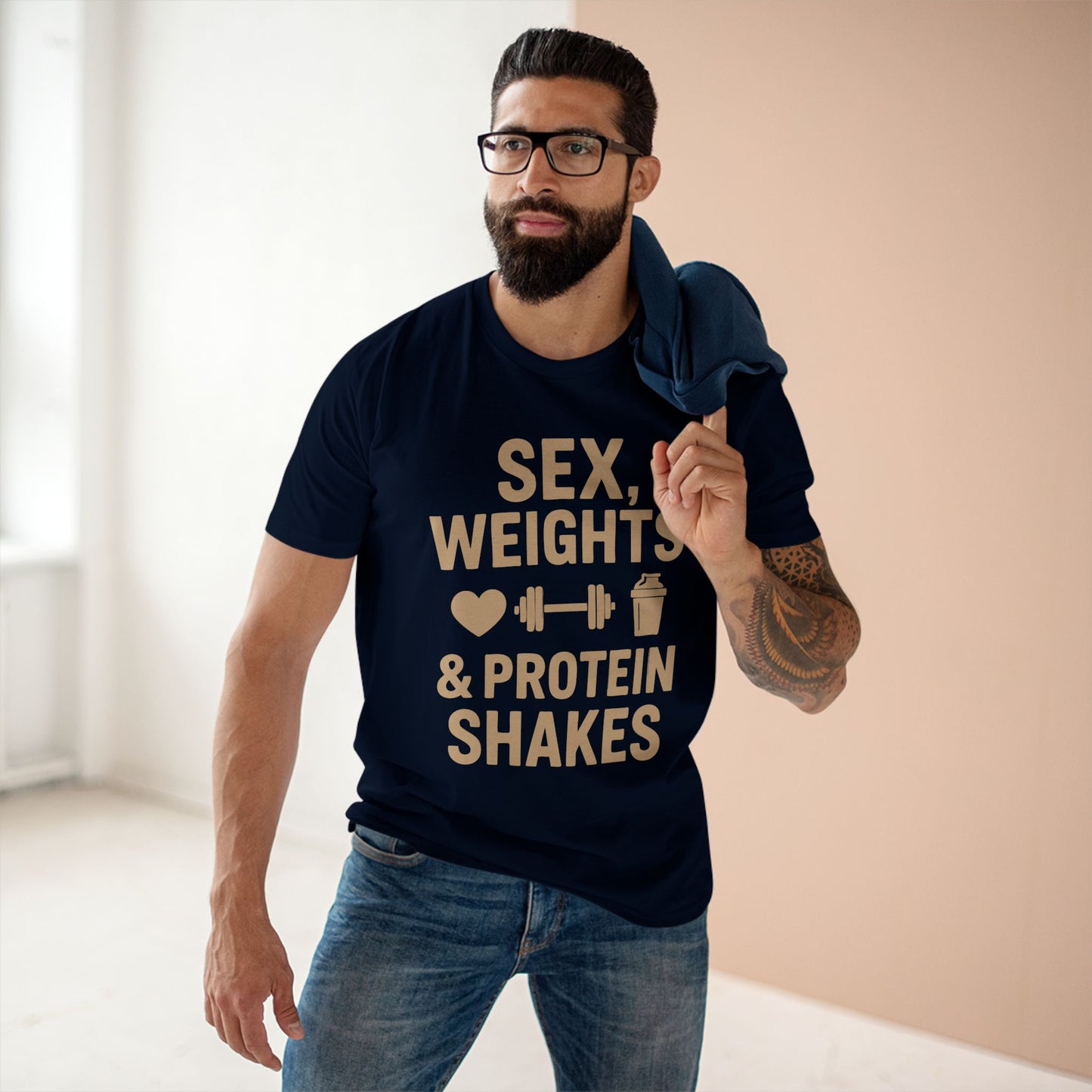 Sex, Weights & Protein Shakes Tee