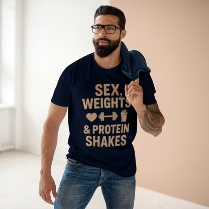 Sex, Weights & Protein Shakes Tee