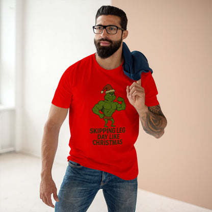 Skipping Leg Day Grinch Christmas Tee