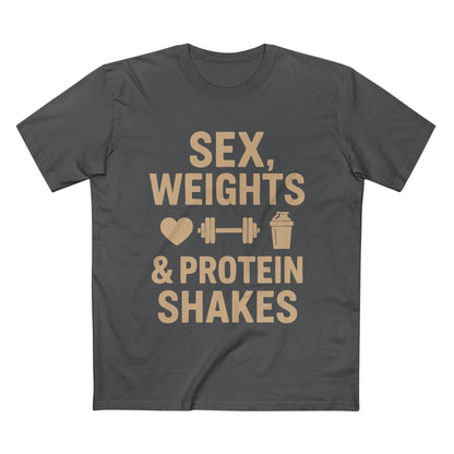 Sex, Weights & Protein Shakes Tee