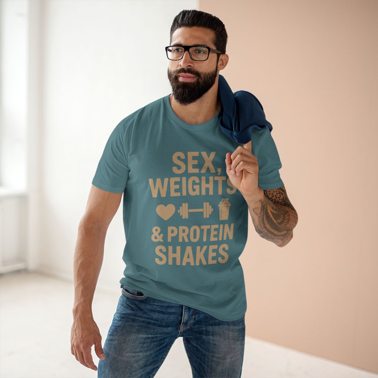Sex, Weights & Protein Shakes Tee