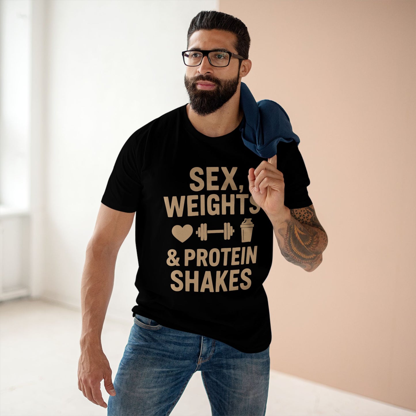 Sex, Weights & Protein Shakes Tee