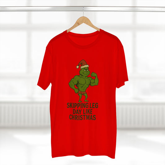Skipping Leg Day Grinch Christmas Tee