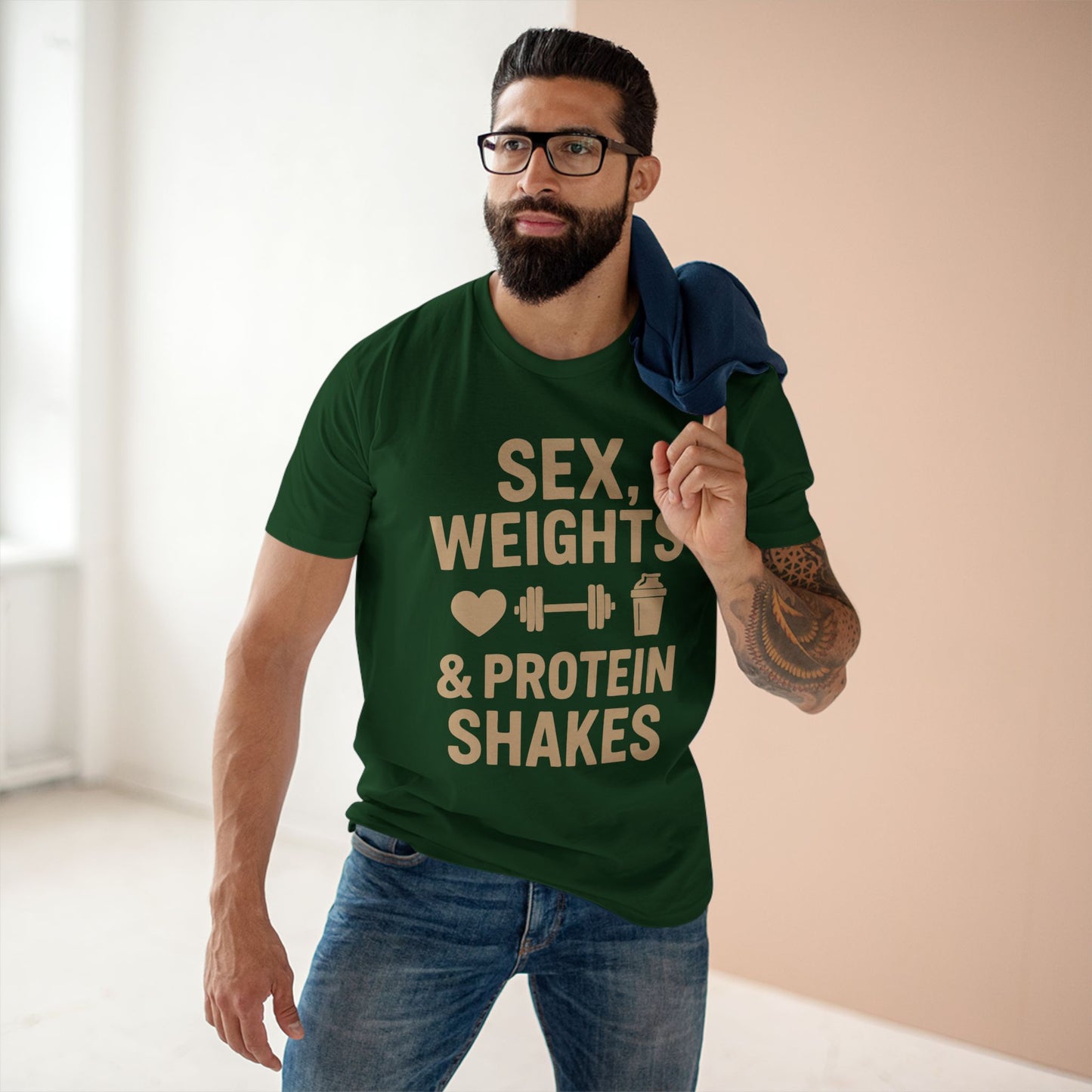 Sex, Weights & Protein Shakes Tee