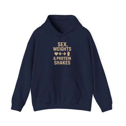 Sex, Weights & Protein Shakes Heavy Hoodie