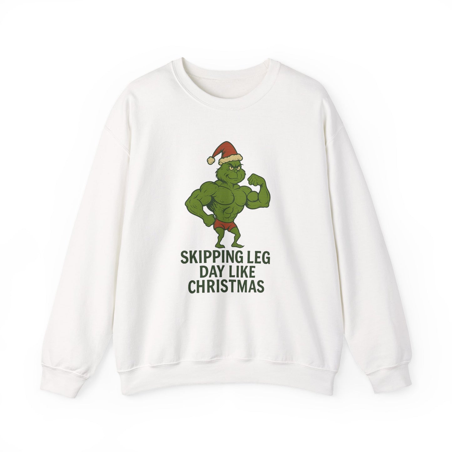 Skipping Leg Day Grinch Christmas Sweater