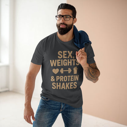 Sex, Weights & Protein Shakes Tee